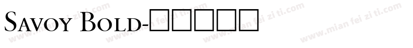 Savoy Bold字体转换